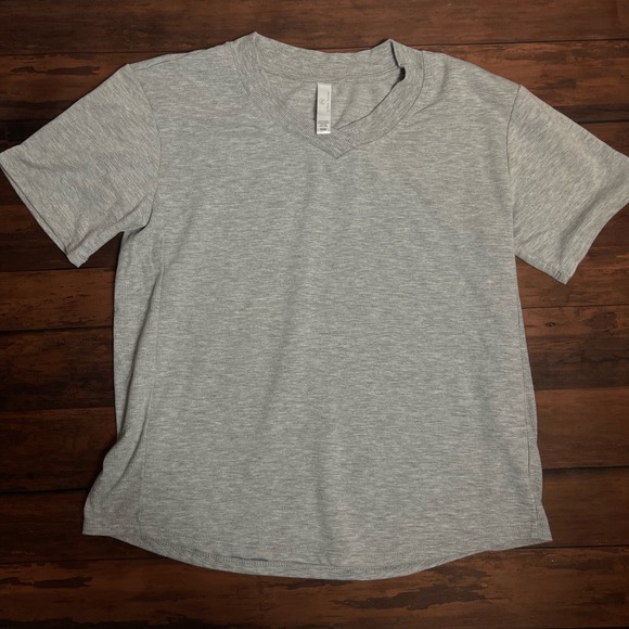6/$25  Flora Nikrooz Womens Gray V Neck Short Sleeve Pajama‎ Top Small - Picture 1 of 5
